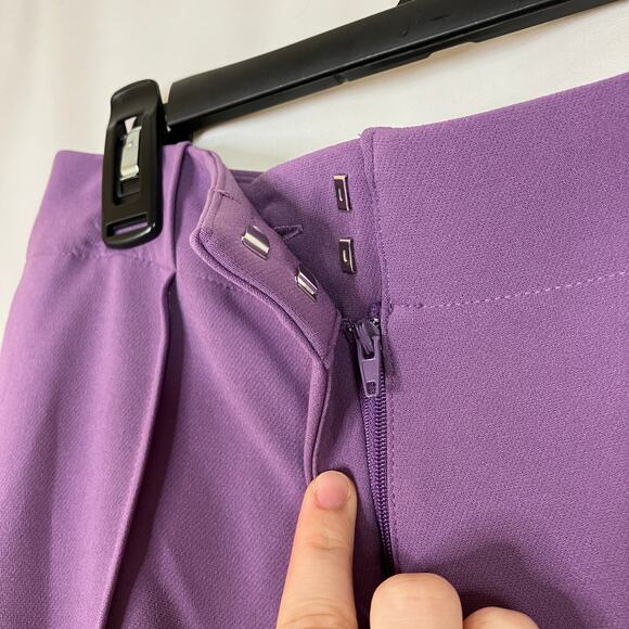 Liz Claiborne | Phantom Purple Pants Wide Leg Professional Office NWT Womens 4 - Picture 6 of 8